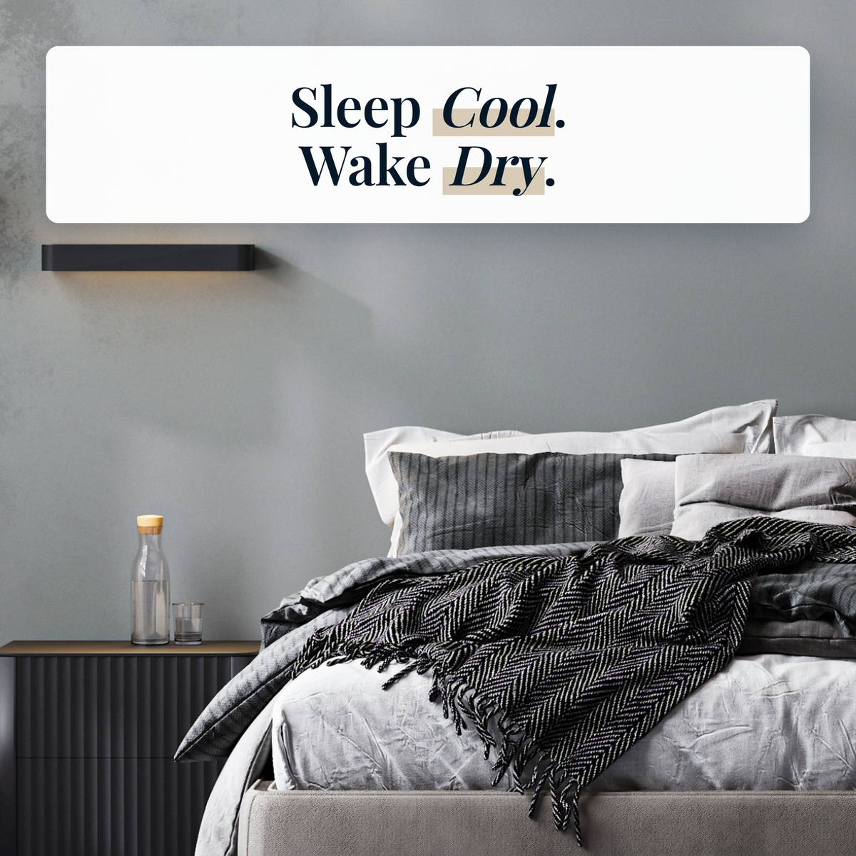 Lusome temperature regulating sheets in Platinum on a made bed