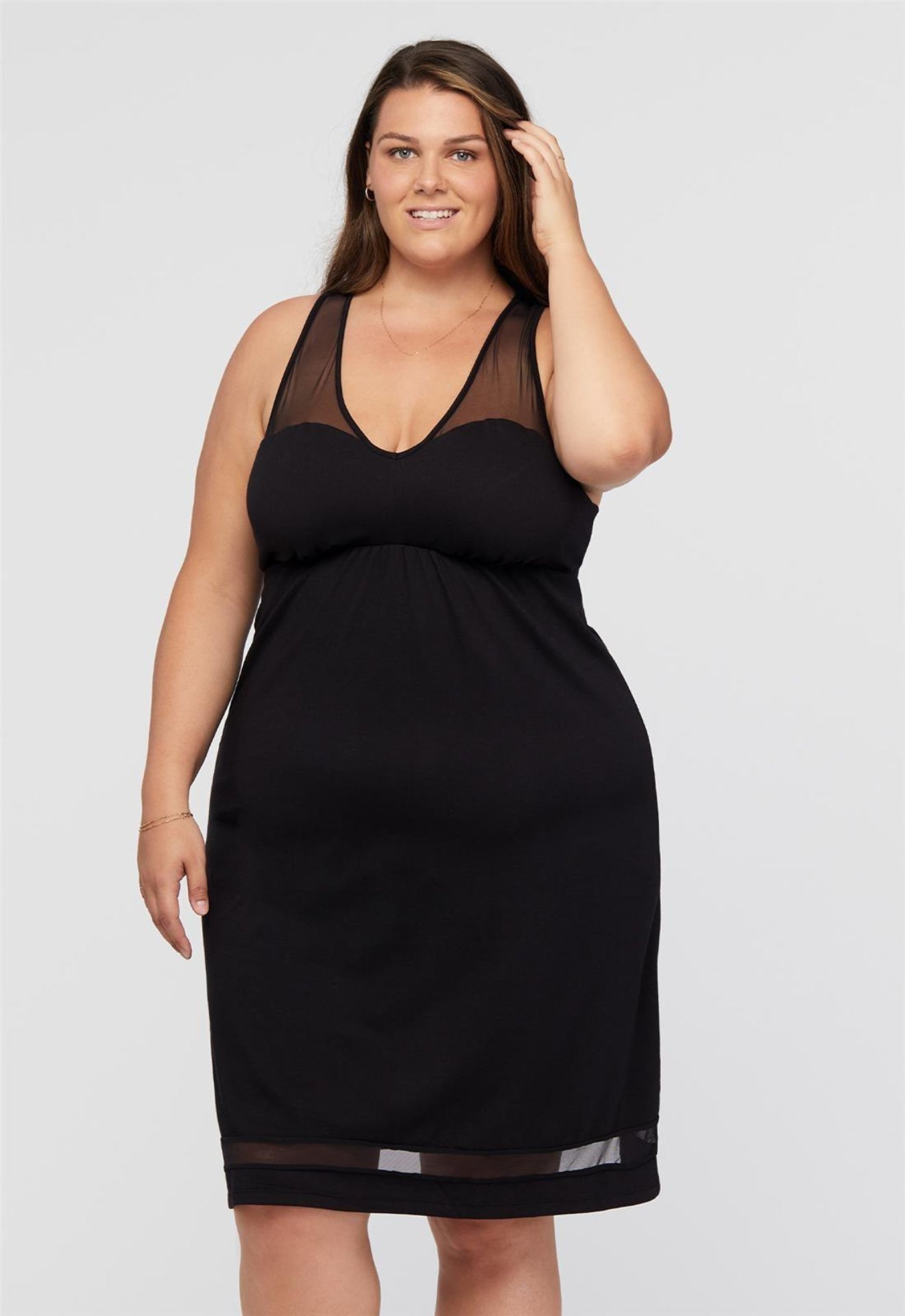 Erin Nightgown Extended Sizing - 2X / Light Shadow Erin Nightgown Extended Sizing - 2X / Light Shadow