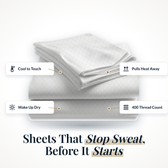 Lusome temperature regulating sheets in White, folded set